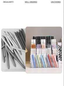 1 pièce Support d'affichage de stylo neutre en acrylique, support incliné de bureau en acrylique transparent pour stylo, organisateur et présentoir de stylo polyvalent pour magasin de papeterie