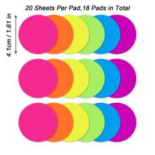 6 Pads Transparent Sticky Notes Colorful, Cute Round Clear Sticky Tabs, Translucent Book Markers Page Flags Stickers, Bible Journaling Accessories Aesthetic Office School Study Supplies Back To School