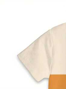 Men's Casual Color Block Short Sleeve T-Shirt And Shorts Set, Summer