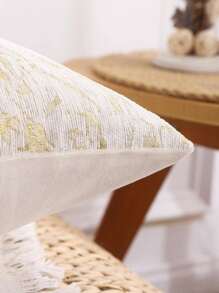 1pc Silver Thread Snowy Organza Jacquard Pillowcase - Multicolor - View 7