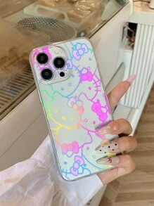 Sanrio Official Sanrio Hello Kitty Cartoon Phone Case Compatible With IPhone 16/15/14/13/12/11/XS/XR/X Plus Pro Max Mini, TPU Soft Cover, Cute Minimalist Creative Full Protective