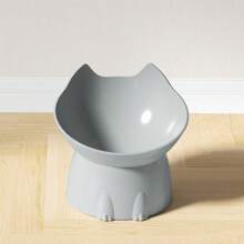 New Pet Cat High Foot Bowls, Protect Neck Vertebra, Spill-Proof Plastic Slanted Cat/Dog Food Feeder Dishes