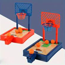 2-Player Desktop Basketball Game, Interactive & Fun Finger Flicking Basketball Shooting Toy, Great For Party & Birthday Gift! [Ball Color Random]