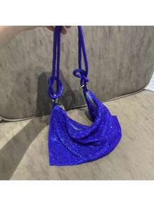 Dancing Engine Rhinestones Evening Clutch Bag Purses And Handbag Luxury Designer Shoulder Bag Shiny Crystal Clutch Purse Bucket Bag