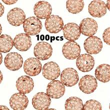 100pcs 8mm Purple-Red Crystal Rhinestones, Suitable For Disco Ball, Clay Beads, Polymer Clay Rhinestones, Round Pendant Crystal Diamonds, Bracelets, Earrings, Necklaces, Jewelry, Christmas Decorations - Multicolor - View 21