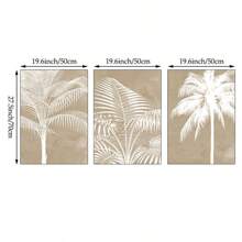 1/3pcs Abstract Palm Tree Wall Art Picture Tropical Leaves Prints Canvas Paintings Beige, Tan Neutral Modern Poster Boho Beachy Decor For Bedroom, Living Room, Or Drom Wall Decor Gift For Her, Unframed