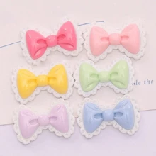 10pcs Multicolor Lace Bow Cute Accessory Suitable For DIY Decoration Of Phone Case Hairpin - Multicolor - View 5