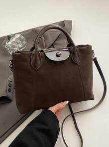 Vintage Minimalist Large Capacity Outdoor Commuter Handbag, Versatile Simple High-Quality New Fashion Shoulder Crossbody Bag, Niche Super Popular Refined Elegant Casual Tote Bag