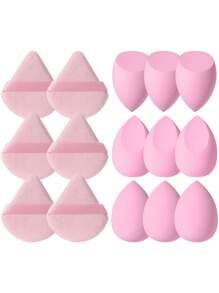 5pcs/10pcs/15pcs/25pcs/30pcs/40pcs/50pcs Professional Makeup Sponge Set, Suitable For Cream And Powder Products. Double-Sided Material Design (Velvet Surface) + Puff Accessories. Three-In-One Function (Concealer/Loose Powder/Foundation). Latex-Free, Low-Irritation Material. Travel Makeup Tool Set, Comes With Storage Bag, Skin-Friendly Material, Suitable For Beginners/Teenagers, Can Be Used For Makeup, Home Decor, Vanity, Travel, Bedroom, Etc. Keywords: Makeup Sponge, Puff, Makeup Sponge, Powder Puff, Makeup Sponge - 彩色 - 查看 12