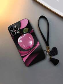 1 chiếc ốp lưng điện thoại dày dặn, in hình trái tim, có lỗ thoáng khí, tương thích với Apple, kèm dây đeo da hình trái tim mới, phụ kiện treo điện thoại DIY, dây đeo cổ tay, mặt dây chuyền tua rua, tương thích với iPhone 16/16Pro/16Plus/16ProMax, tương thích với iPhone 15 ProMax, tương thích với iPhone 13, P14, P11 ốp mềm, P12 chống rơi, XS.XR /78P.78GES2, tương thích với Galaxy, tương thích với Redmi, phiên bản quốc tế, không phải phiên bản nội địa. - Nhiều màu - Xem 5