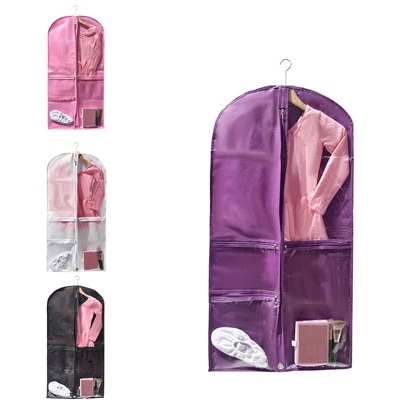 1pc Semi-Transparent Simple Dust-Proof Dance Dress Garment Bag, Dance Dress Hanging Wardrobe Bag, Suit Garment Bag, For Closet And Travel, Visible Semi-Transparent Window, Suitable For Competition, Travel And Storage - Protect Clothes From Dust And Wrinkles