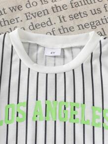 2pcs/Set Young Boy Summer New Short Sleeve T-Shirt And Shorts Casual Two Pieces Set