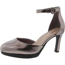 Clarks Ambyr 2 Cove Womens Faux Leather Cushioned Footbed Platform Heels