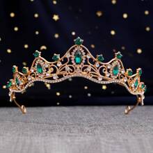 Bride Crown Stylish All-Match Rhinestone Crown, Minimalist High-End Dress Accessory, Photoshoot/Wedding Gown Hair Decor