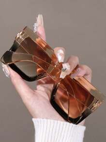 4pcs/3pcs Boys And Girls Personalized Square Frame Matching Street Shooting, Vacation And Fun All-Match Fashion, Girls Party And Cute - Multicolor - View 2