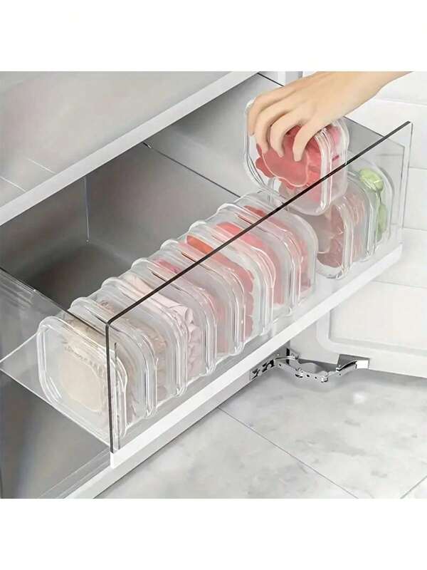 1/5/10pcs Durable Plastic Food Storage Containers: Multipurpose Space-Saving Refrigerator Organization Bins, Suitable For Fresh Produce - Meat, Fruits, Vegetables, Etc.