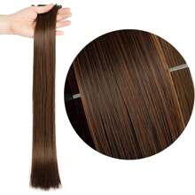 12 件/套 长直发接发 高温 22 英寸 合成假发夹 女士合成接发 #2/30 - 摩卡棕 - 查看 4