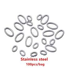 100pcs/Bag Stainless Steel Oval Open Jump Rings Split Rings Jewelry Connectors For Bracelet Necklace Jewelry Making Supplies Rings Findings - Steel Oval Jump Ring - View 8