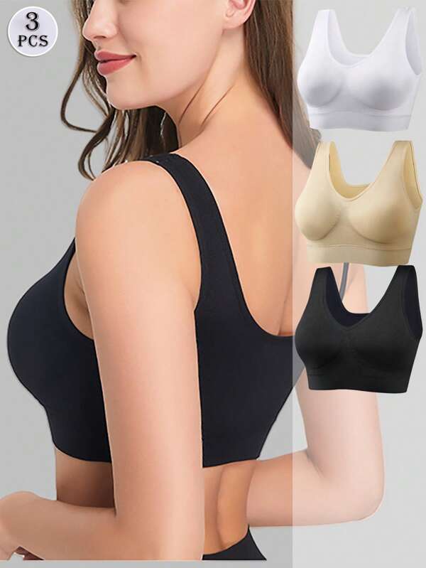 Sexy Women Push Up BREAST Bra Backless Bras Wireless Brassiere Breathable Seamless Bra, Lingerie