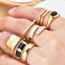 Fashion Hollow Black Dripping Oil Ring Sets, New Arrival Export Version