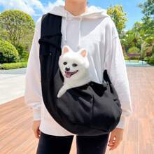 Bolso bandolera para mascotas de 7,5 kg, transportín para gatos, mochila transportadora para perros, nuevo bolso bandolera para mascotas, bolso grande para perros pequeños, bolso bandolera transpirable para gatos, combo de mochila y correa automática de 5 m para mascotas de menos de 7,5 kg, color gris