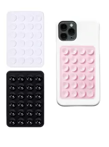 1 Stück Silikonkopf Saugnapf Magnetisches Handyhülle Halterung, ultra dünn mit Magnetaufkleber, geeignet als magnetischer Telefonständer für Videoselfies