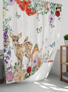 1 szt./4 szt. Kwiatowy wzór roślinny i liściasty wielofunkcyjny zestaw dekoracji łazienkowych, zawiera wodoodporną zasłonę prysznicową z 12 haczykami, matę antypoślizgową, matę podłogową w kształcie litery U, okrągłą pokrywę deski sedesowej, odpowiednią do całej łazienki Kwiaty na Dzień Matki, spersonalizowane prezenty dla mamy, prezenty na ostatnią chwilę, pomysły na Dzień Matki, prezenty na Dzień Matki, ręcznie robione kartki dla mamy, najlepsze prezenty na Dzień Matki poniżej 50 USD