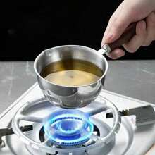 Hot Oil Pouring Oil Special Small Pot Stainless Steel Oil Pot Mini Household Stir-Fry Oil Multi-Function Burning Oil Pouring Hot Oil Pot