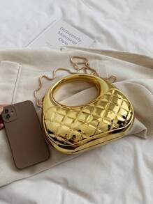 205 Cross Border Popular Diamond Grid Patterned Handbag, High-End Acrylic Bag, Women's European And American Dinner Bag, Shoulder Crossbody Bag, Women's