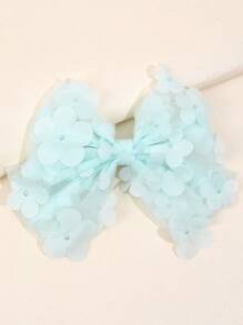 1 件女孩彩色花卉网状蝴蝶结发夹