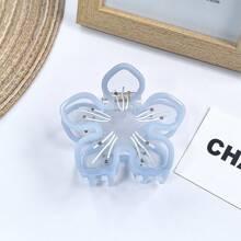 Museum-Grade Acetate Floral Hair Claw Clip - Hand-Set Rhinestone Blooms & Prism-Cut Petals Bridal Hair Accessories For Engagement Photos, Garden Parties, Red Carpet Events