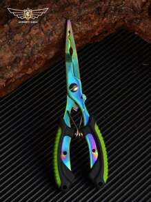 1pc ALMIGHTY EAGLE Stainless Steel Multi-Function Fishing Pliers Luya Pliers Rubber And Plastic Non-Slip Handle Multi-Function Straight Mouth Fish Line Cutters Luya Pliers Outdoor Fishing Hook Pliers Wire Tying Pliers Fishing Tools - Multicolor - View 12