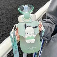Sanrio Kuromi Water Cup 690ml Cute Plastic Cup With Straw Water Bottle Portable
