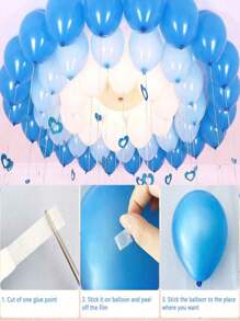 100 piezas/Rollo de Puntos adhesivos claros para globos, puntos de pegamento extraíbles y ultrafinos de doble cara, adecuados para decoración de bodas, cumpleaños y manualidades