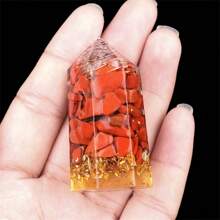 Bohemian Style Easter Bestselling Natural Crystal Gravel Hexagonal Pillar Decor, Resin Home Ornaments, Daily Desktop Accessories