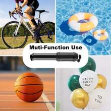 1 pieza Bomba de bicicleta, inflador de neumáticos de aleación de aluminio mini de alta presión de 100 PSI, compatible con válvulas Presta y Schrader, tubo inflador retráctil, herramienta portátil de inflado de neumáticos, apta para bicicleta de carretera, bicicleta de montaña, motocicleta, bicicleta eléctrica, baloncesto y fútbol