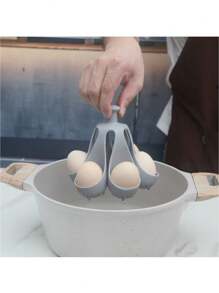 1pc Heat-Resistant Silicone Egg Cooker For Home Kitchen, Steamer Tools For Multi-Portion Breakfast