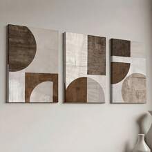 3pcs Have Framed Canvas Painting And Poster, Ready To Hanging, Bohemian Style - Abstract Graphic Art Home Decor, Wall Art, Room Decor, Home Murals, Hd Printing, Ideal For Gifts, Living Room, Bedroom, Dining Room, Office Decoration Picture, With Frame Birthday Graduation