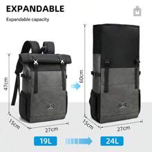 Zaino per laptop generico, zaino casual elegante, zaino da viaggio resistente all'acqua, zaino scolastico da 15,6 pollici per uomo/donna