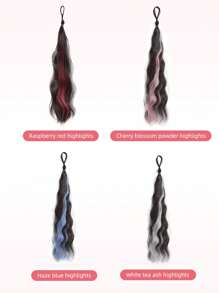 45cm Synthetic Self-Curling Ball Head Fake Hair Bundle Female Highlight DIY Bun Increase Hair Volume Flower Bun