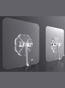 30Pcs/10Pcs/1Pc Translucent Strong Adhesive Hooks, No Need To Drill Holes, Punch-Free Traceless Load-Bearing Hooks, Strong Adhesive Hangers, Removable, Transparent, Waterproof, Rust-Proof, Suitable For Clothes, Hats, Tableware, Shoes, Accessories, Kitchenware, Bags, Kitchen, Bathroom, Living Room, Bedroom, Wall Hanging, Multi-Functional Hanging Storage Rack, Suitable For Family Room Wall Door Cabinet Bathroom Organizer Bathroom Decor Summer Back To School