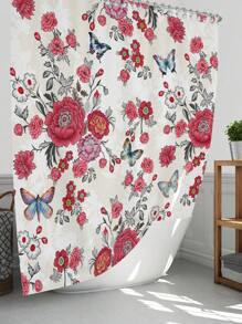 1 szt./4 szt. Kwiatowy wzór roślinny i liściasty wielofunkcyjny zestaw dekoracji łazienkowych, zawiera wodoodporną zasłonę prysznicową z 12 haczykami, matę antypoślizgową, matę podłogową w kształcie litery U, okrągłą pokrywę deski sedesowej, odpowiednią do całej łazienki Kwiaty na Dzień Matki, spersonalizowane prezenty dla mamy, prezenty na ostatnią chwilę, pomysły na Dzień Matki, prezenty na Dzień Matki, ręcznie robione kartki dla mamy, najlepsze prezenty na Dzień Matki poniżej 50 USD