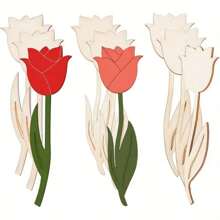 10pcs Wooden Rose Shape DIY Handicrafts - Multi-Functional Hanging Decoration For Weddings, Birthdays And Festivals Wood Carving Cutting Rose Wood Chips DIY Coloring Materials Three Sets A Set For Valentine's Day Mother Acrylic Paint Set Gypsum Kite 6 Color One-Piece Paint DIY Painting Graffiti Acrylic Paint