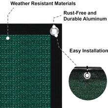 LOVE STORY Fence Privacy Screen Outdoor Mesh Fencing Covers Screen Fence Wind Block With Grommets For Patio Garden Wall Backyard - Dark Green - View 6