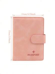 时尚新款旅行商务护照夹 RFID 屏蔽旅行钱包证件收纳盒简约夹卡槽可爱护照套男女通用黑粉色信用卡夹卡片照片卡夹简约钱包智能钱包 Airtag 钱包名片 - 彩色 - 查看 6