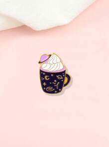 陶瓷釉面指甲、可爱小蛋糕、冰淇淋蛋糕造型、清新森系美食徽章、服装背包配件、金属胸针、行李箱包时尚配饰、服装配饰、合金材质胸针，可用于衣服、包包、学校、韩流、教师用品、包包挂饰、办公配饰、衬衫、夹克、珠宝、圣诞节、万圣节服装配饰、礼物 - 西瓜粉 - 查看 9