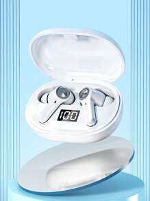 WoSD Fones de Ouvido Gêmeos WoSD, Fones de Ouvido para Casais, Fones de Ouvido Sem Fio Duplos com Estojo de Recarga, Visor LED, Controles Táteis, Isolamento Acústico, Longo Alcance, Bateria Recarregável de Polímero de Lítio, Compatível com Dispositivos Apple e Android