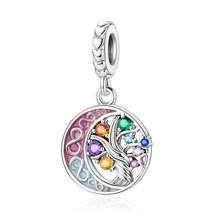 1pc Silver-Plated Moon & Tree Of Life Pendant, Suitable For Women Bracelet/Necklace DIY Jewelry Making And Daily Outfit Accessorizing - Silver - View 1