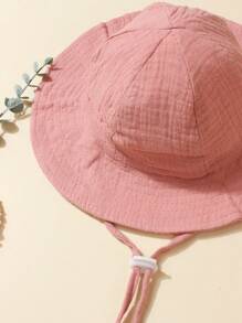 2pcs/Set Cute Baby Sun Hat & Sunglasses Set, Sun Protection Outfit For 1-3 Years Old Toddlers Outdoor