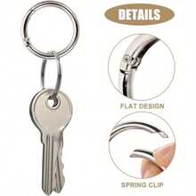 5PCS Spring O Ring Metal Round Carabiner Clip Circle Key Ring Clips For Keychain Buckle Bags Purse Handbag Craft Keychain Clip